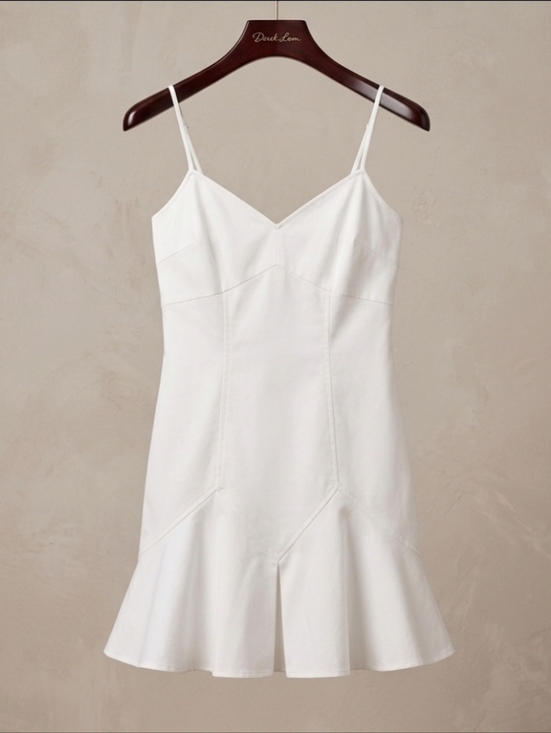 Derek Lam Dresses & Skirts - Derek Lam 10 Crosby White Cotton Mini Flare Hem Dress Sz 10 Sleeveless